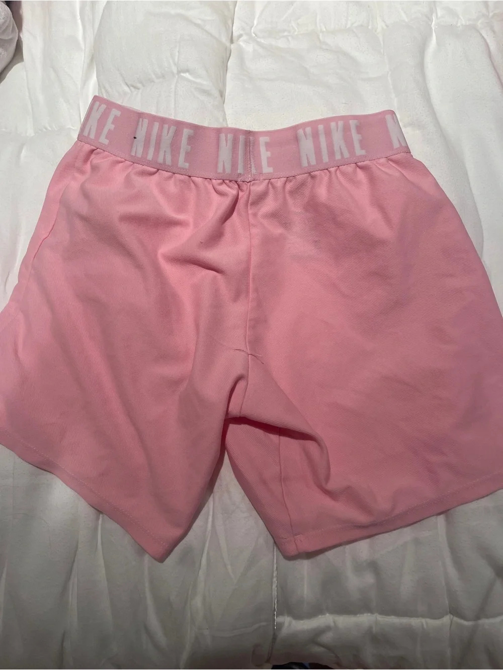Nike Pink Women's Athletic Shorts with Branded Waistband